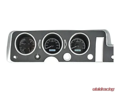 Dakota Digital MHX System 11.070"x5.379" Black Alloy Custom Build for Metric Vehicles - MHX-68P-GTO-K-W