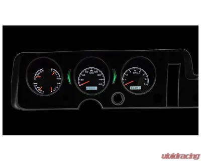 Dakota Digital MHX System 11.070"x5.379" Black Alloy Custom Build for Metric Vehicles - MHX-68P-GTO-K-W