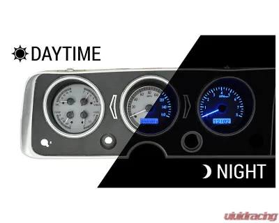 Dakota Digital MHX-68P-GTO-S-B Silver Alloy Metric System 11.070"x5.379" Custom Build - MHX-68P-GTO-S-B