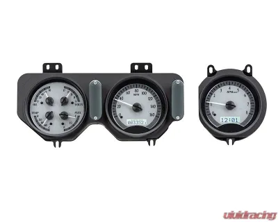 Dakota Digital MHX-68P-GTO-S-W Silver Alloy System 11.070"x5.379" Metric Custom Build - MHX-68P-GTO-S-W