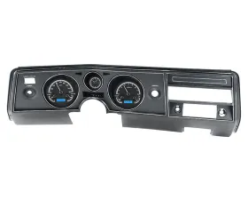 Dakota Digital Black Alloy MHX System Metric Custom Build with Analog Clock for 1969 Chevrolet Chevelle/El Camino