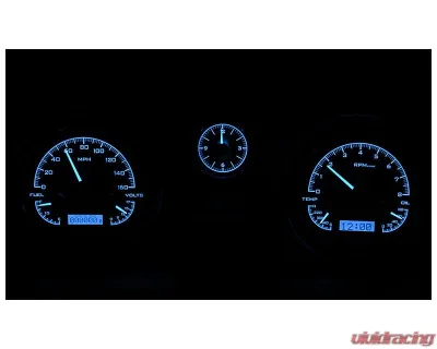 Dakota Digital Black Alloy MHX System Metric Custom Build with Analog Clock for 1969 Chevrolet Chevelle/El Camino - MHX-69C-CVA-K-B