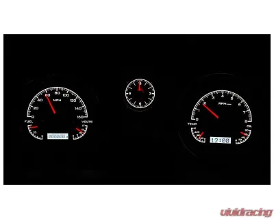 Dakota Digital Black Alloy MHX System for 1969 Chevrolet Chevelle | El Camino with Analog Clock - MHX-69C-CVA-K-W
