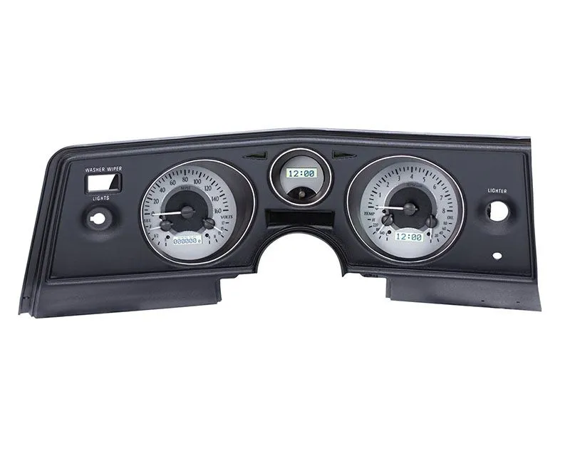 Dakota Digital Silver Alloy MHX System Metric Custom Build Chevrolet Chevelle | El Camino 1969 - MHX-69C-CVL-S-W