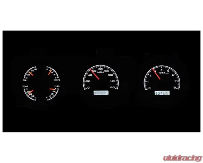 Dakota Digital Black Alloy MHX System for 1970 Pontiac GTO, Custom Build, Metric Fitment - MHX-69P-GTO-K-W