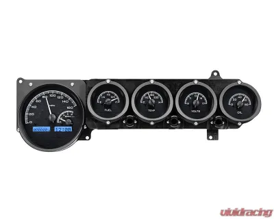 Dakota Digital Black Alloy MHX System for 1970-1974 Dodge/Plymouth E-Body Non-Rallye Dash - MHX-70D-STD-K-B