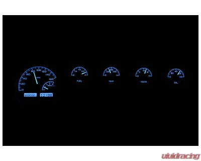 Dakota Digital Black Alloy MHX System for 1970-1974 Dodge/Plymouth E-Body Non-Rallye Dash - MHX-70D-STD-K-B