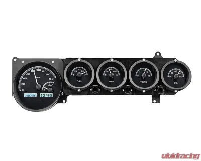 Dakota Digital Black Alloy MHX System for 1970-1974 Dodge Plymouth E-Body Non-Rallye Dash - MHX-70D-STD-K-W