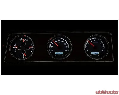 Dakota Digital MHX-70O-CUT-S-W 16.712"x4.617" Silver Alloy Metric Custom Build - MHX-70O-CUT-S-W