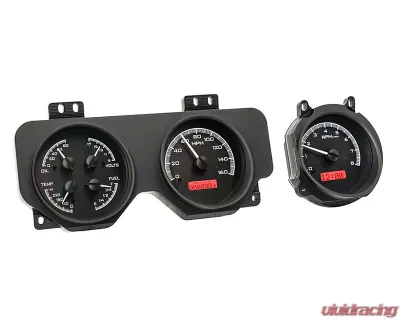 Dakota Digital Black Alloy MHX System for Pontiac 1970-1972, Custom Build, Metric - MHX-70P-GTO-K-R