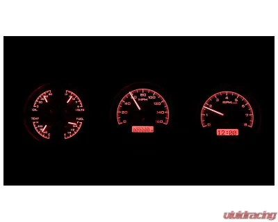 Dakota Digital Black Alloy MHX System for Pontiac 1970-1972, Custom Build, Metric - MHX-70P-GTO-K-R