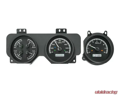 Dakota Digital Black Alloy MHX System for Pontiac 1970-1972, Custom Build, Metric - MHX-70P-GTO-K-W