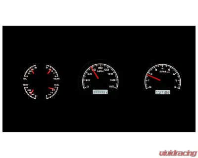 Dakota Digital Black Alloy MHX System for Pontiac 1970-1972, Custom Build, Metric - MHX-70P-GTO-K-W