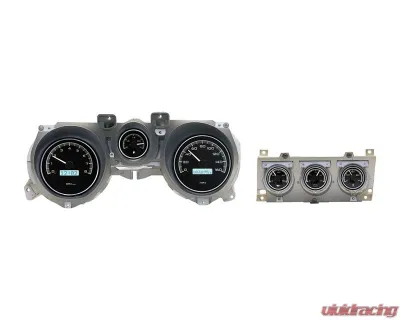 Dakota Digital Black Alloy MHX System for Ford 1971-1973 with Center Console Gauges - MHX-71F-CTR-K-W