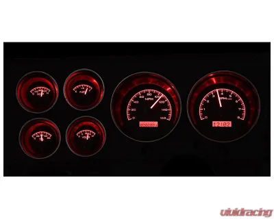 Dakota Digital Black Alloy MHX System for Chevrolet GMC 1973-1987, Custom Build - MHX-73C-PU-K-R