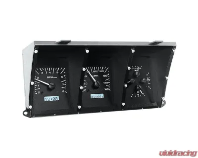 Dakota Digital Black Alloy MHX System for Ford 1973-1979, Custom Build, Metric Size - MHX-73F-PU-K-W