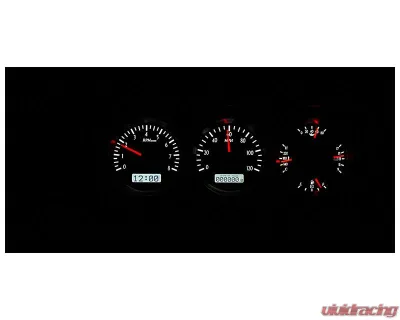 Dakota Digital Black Alloy MHX System for Jeep 1973-1985 Custom Build Metric - MHX-73J-WAG-K-W