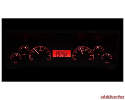 Dakota Digital Black Alloy MHX System for Chevrolet 1977-1990, Custom Build, Metric Fitment - MHX-77C-CAP-K-R