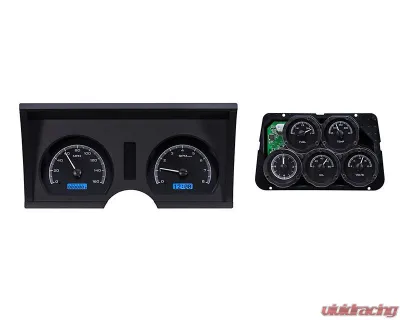 Dakota Digital Black Alloy MHX System Metric Custom Build with Analog Clock for Chevrolet 1978-1982 - MHX-78C-VTA-K-B