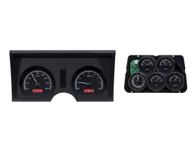 Dakota Digital Black Alloy MHX System Metric Custom Build with Analog Clock for Chevrolet 1978-1982