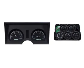 Dakota Digital Black Alloy MHX System Metric Custom Build with Analog Clock for Chevrolet 1978-1982