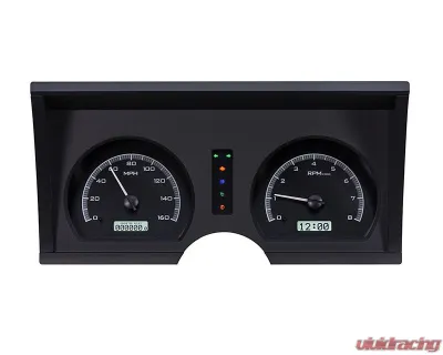 Dakota Digital Black Alloy MHX System Metric Custom Build with Analog Clock for Chevrolet 1978-1982 - MHX-78C-VTA-K-W