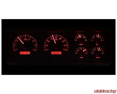 Dakota Digital Black Alloy MHX System for Oldsmobile 1978-1988, Metric Custom Build - MHX-78O-CUT-K-R