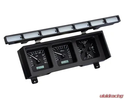 Dakota Digital Black Alloy MHX System for Ford 1980-1986, Custom Build, Metric Fitment - MHX-80F-PU-K-W
