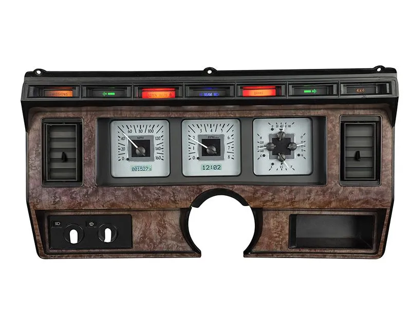 Dakota Digital Silver Alloy MHX System Metric Custom Build Ford 1980-1986 - MHX-80F-PU-S-W