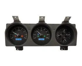 Dakota Digital 3 Gauge Black Alloy MHX System for Custom Metric Builds MHX-81D-PU-K-B