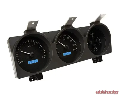 Dakota Digital 3 Gauge Black Alloy MHX System for Custom Metric Builds MHX-81D-PU-K-B - MHX-81D-PU-K-B