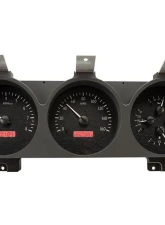 Dakota Digital 3 Gauge Black Alloy MHX System for Custom Builds, Metric Fitment MHX-81D-PU-K-R                                     - MHX-81D-PU-K-R - Image 3