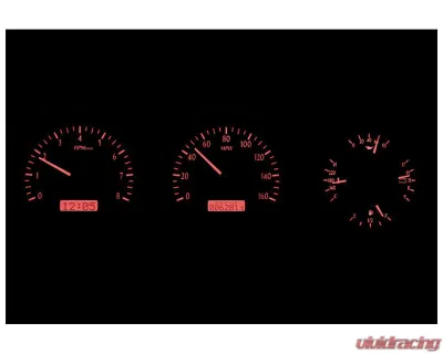 Dakota Digital 3 Gauge Black Alloy MHX System for Custom Builds, Metric Fitment MHX-81D-PU-K-R - MHX-81D-PU-K-R