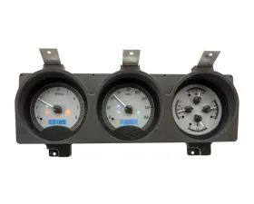 Dakota Digital 3 Gauge Silver Alloy MHX System Metric Custom Build MHX-81D-PU-S-B