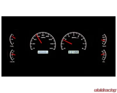 Dakota Digital Black Alloy MHX System for Buick 1984-1987, Custom Build, Metric - MHX-84B-REG-K-W