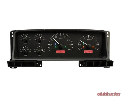 Dakota Digital Black Alloy MHX System for Ford 1987-1991, Custom Build, Metric Fitment - MHX-87F-PU-K-R