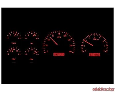 Dakota Digital Black Alloy MHX System for Ford 1987-1991, Custom Build, Metric Fitment - MHX-87F-PU-K-R