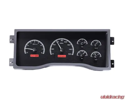 Dakota Digital Black Alloy MHX System for Chevrolet/GMC 1995-2000, Custom Build, Metric - MHX-95C-PU-K-R