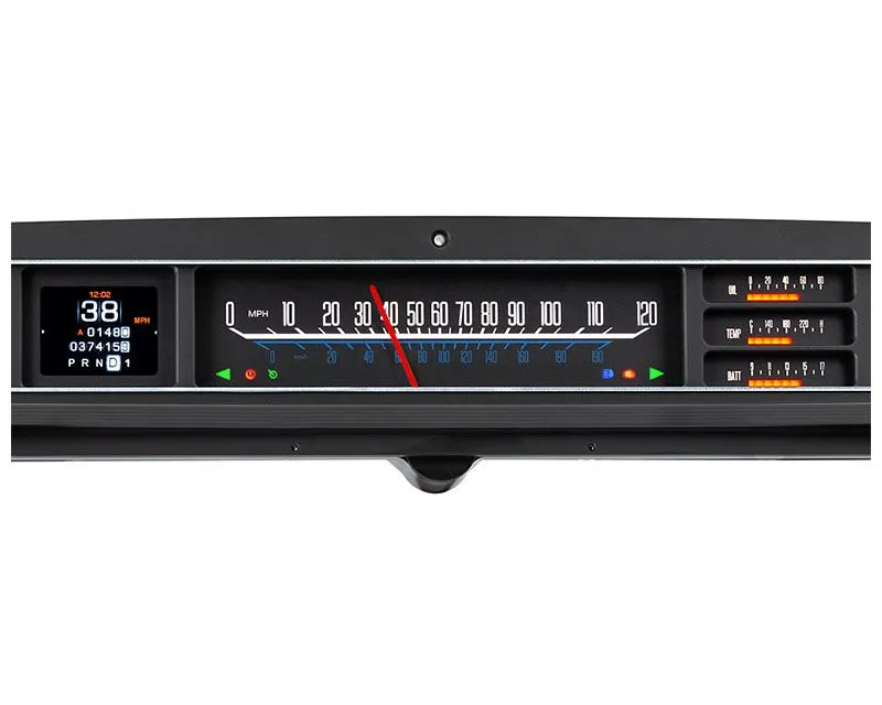 タカD Dakota Digital VHX Instruments Black Alloy Background Red