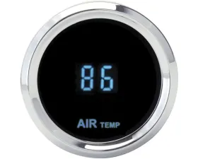 Dakota Digital Round Ambient Air Temp Gauge Chrome & Blue, SLX-14-5-C, Universal Fit