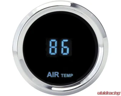 Dakota Digital Round Ambient Air Temp Gauge Chrome & Blue, SLX-14-5-C, Universal Fit - SLX-14-5-C