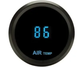 Dakota Digital SLX-14-5-K Round Ambient Air Temp Gauge, Black & Blue, Universal Fit