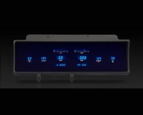 Dakota Digital VFD3-70C-MAL-Z 6 Gauge Instrument System Blue & Teal for 1970-1972 Chevrolet Chevelle, Malibu, El Camino