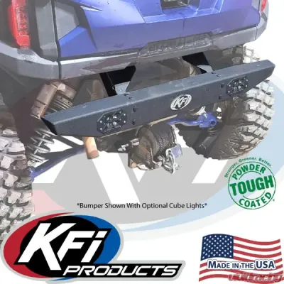 KFI Product Rear Formed Bumper Black Textured Polaris General XP/4 1000 2021-2025 - 102080