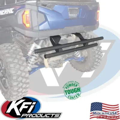 KFI Product Rear Bumper Black Textured Polaris General XP/4 1000 2021-2025 - 102085