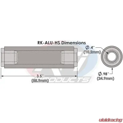 KFI Product Standard Width Roller Fairlead Replacement Horizontal Aluminum - RK-ALU-HS