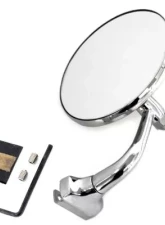 ACP Peep Mirror 4 Inch Chrome Driver/Passenger Side for Ford F-150 1975-1980, Bronco 1966-1977                                     - FP-BM001 - Image 3