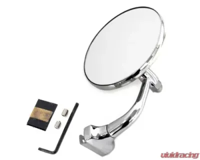 ACP Peep Mirror 4 Inch Chrome Driver/Passenger Side for Ford F-150 1975-1980, Bronco 1966-1977 - FP-BM001