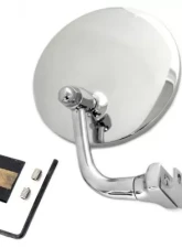 ACP Peep Mirror 4 Inch Chrome Driver/Passenger Side for Ford F-150 1975-1980, Bronco 1966-1977                                     - FP-BM001 - Image 2