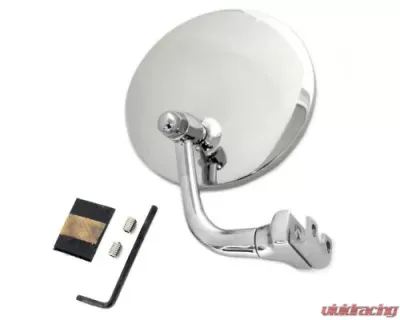 ACP Peep Mirror 4 Inch Chrome Driver/Passenger Side for Ford F-150 1975-1980, Bronco 1966-1977 - FP-BM001